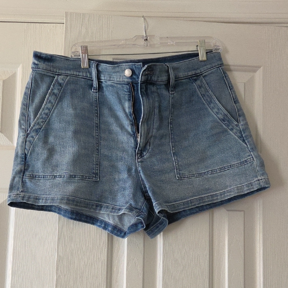 J. Crew Light Blue Denim Patch-Pocket Shorts